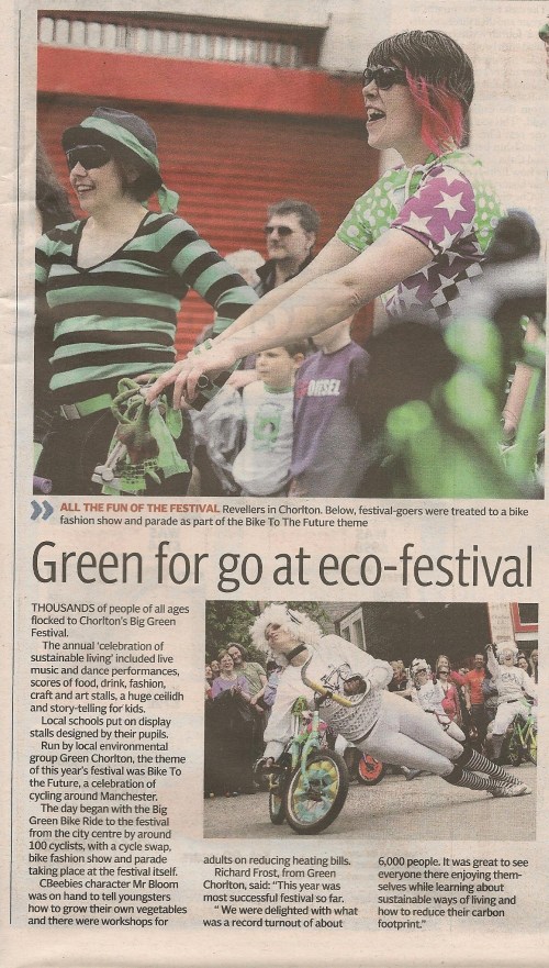 Review of Chorlton's Big Green Festival in the Manchester Evening News