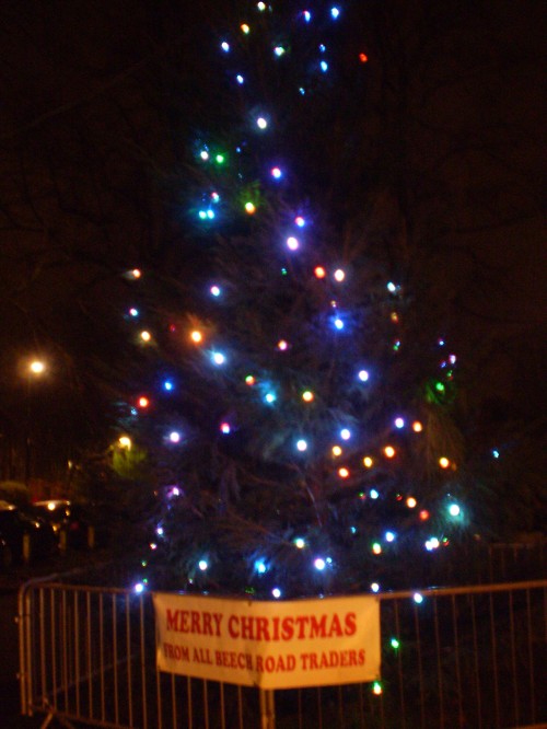 Chorlton Christmas Lights on the green and in the precinct