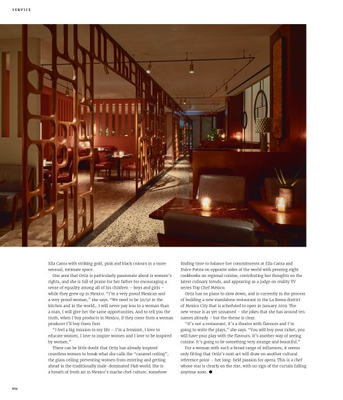 Profile of Mexican celebrity chef Martha Ortiz - pages 1 and 2