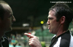 Veteran badminton player and coach Chris Hunt at the National Cycling Centre in Manchester