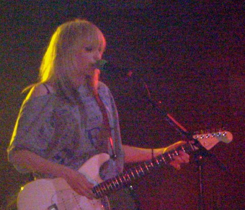 Katie White of The Ting Tings onstage at Manchester Academy on 3 October 2008